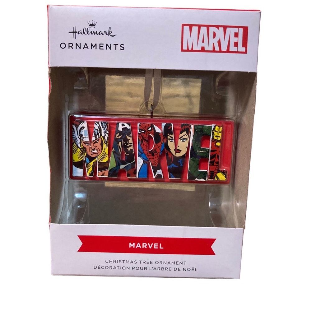 Hallmark ornaments Marvel logo ornament